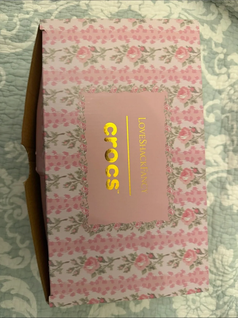 LoveShackFancy Pink Crocs size 9